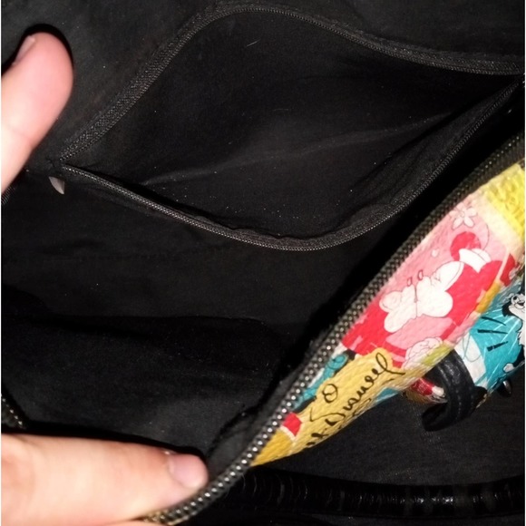 Authentic Disney Park Cartoon Handbag Collage Purse vintage Mickey & Friends bag - Picture 8 of 13
